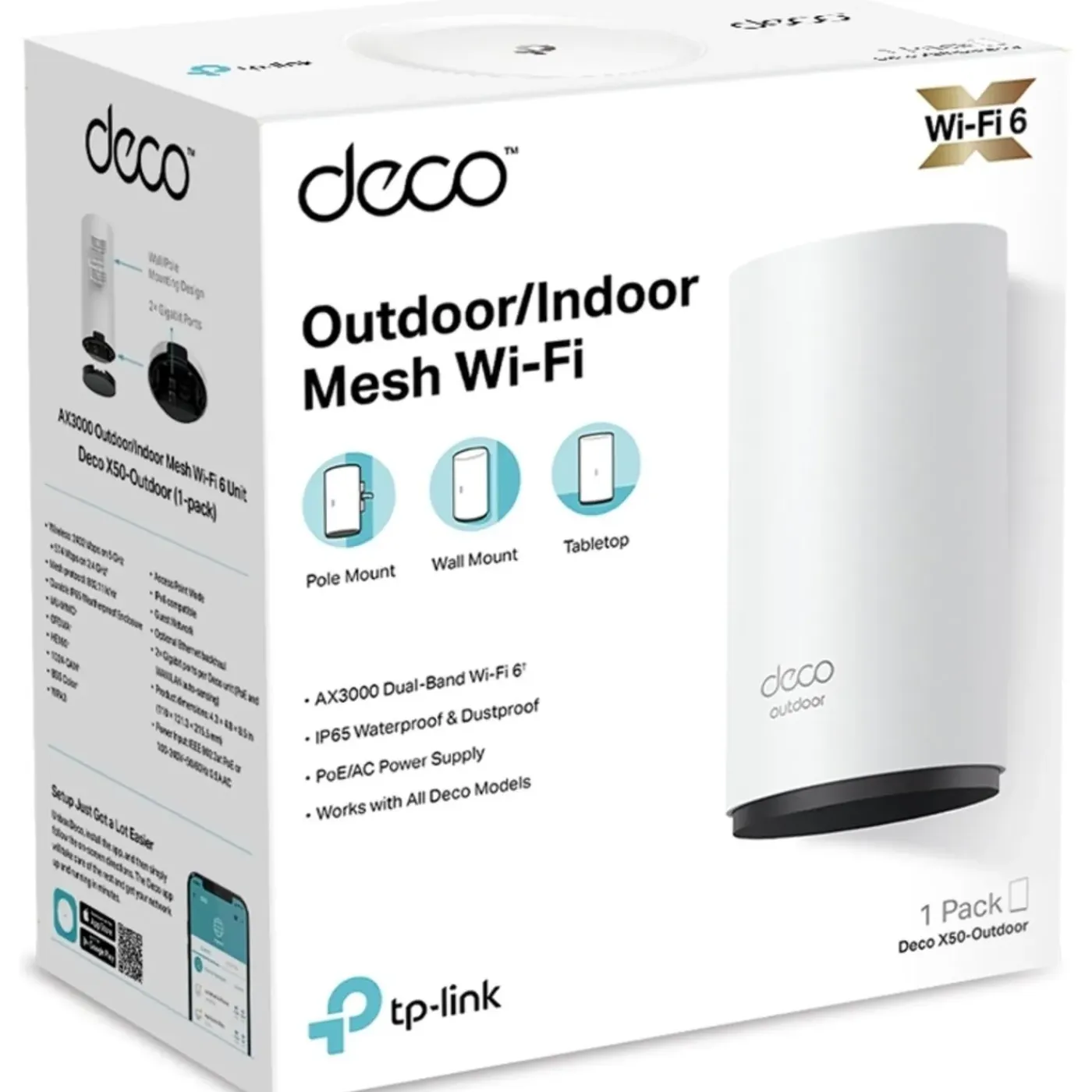 TP-link WiFi punt smart mesh Deco X50-Outdoor wit