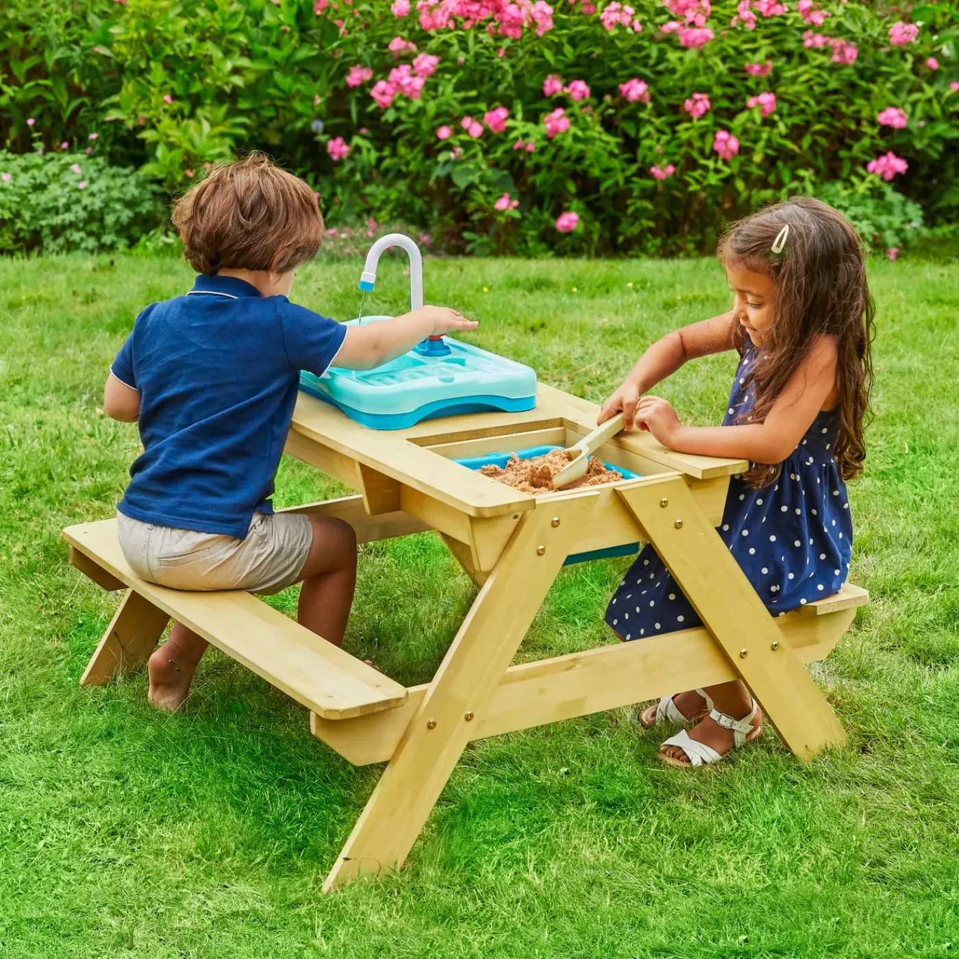 Kinderen TP Toys Wood Kinder Picknick Tafel Met Waterbak