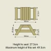 Kinderen TP Toys Zand- En Picknicktafel Hout Voor 2 Joy