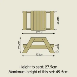 Kinderen TP Toys Zand- En Picknicktafel Hout Voor 2 Joy