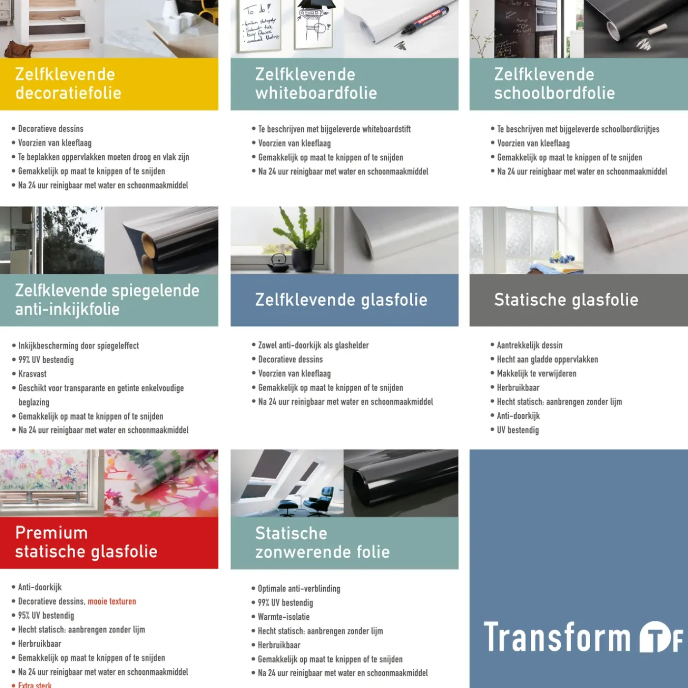 Transform Statische Raamfolie - Mozaiek Transparant - 67,5 x 150 cm