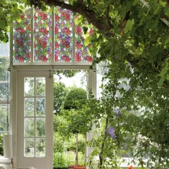 Transform Zelfklevende Raamfolie - Glas in Lood Bloemen Multi - 45 x 200 cm