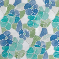 Transform Zelfklevende Raamfolie - Glas in Lood Blauw - 45 x 200 cm