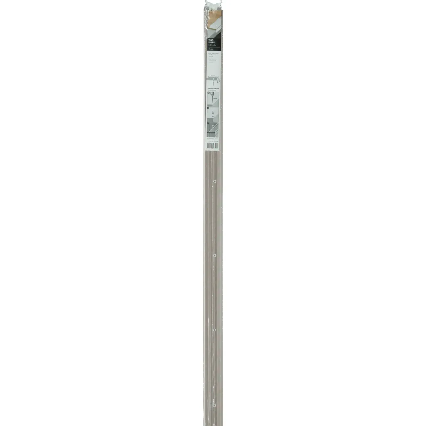 Trapprofiel Aluminium - RVS Kleur - Antislip - 45x23x950mm