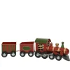 Decoris Trein ijzer rood 58x12x16cm