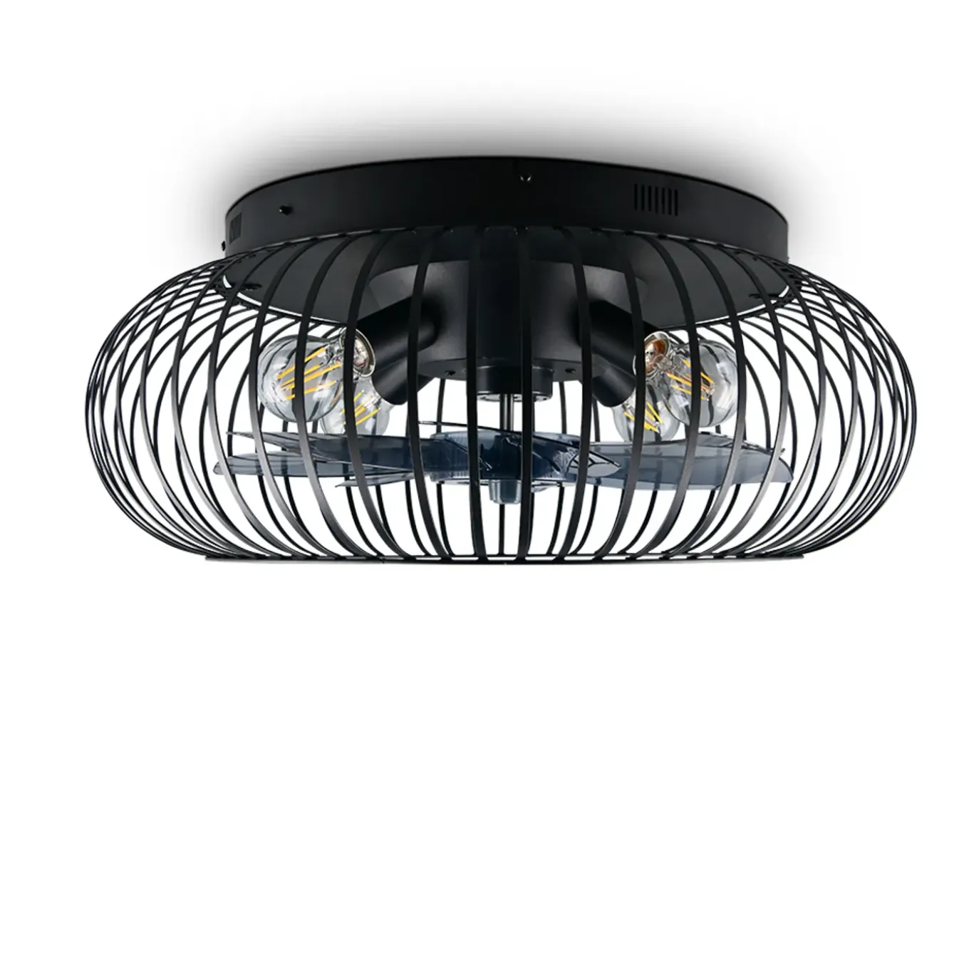 Trio - Plafondventilator Johanna - Zwart - 61x61x25.5 Cm
