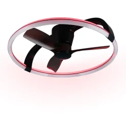 Trio - Plafondventilator Stockholm - Zwart Mat - 73.5x73.5x23 Cm
