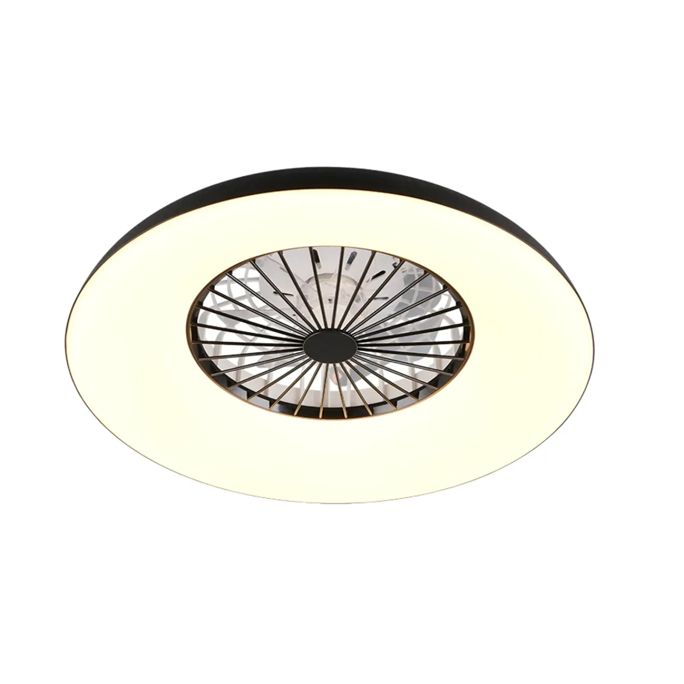 Trio - Plafondventilator Svaerholt - Zwart - 60x60x19.5 Cm