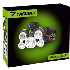 Trizand - Multifunctionele Led Hoofdlamp 5x Cree T6 – Helder En Comfortabel