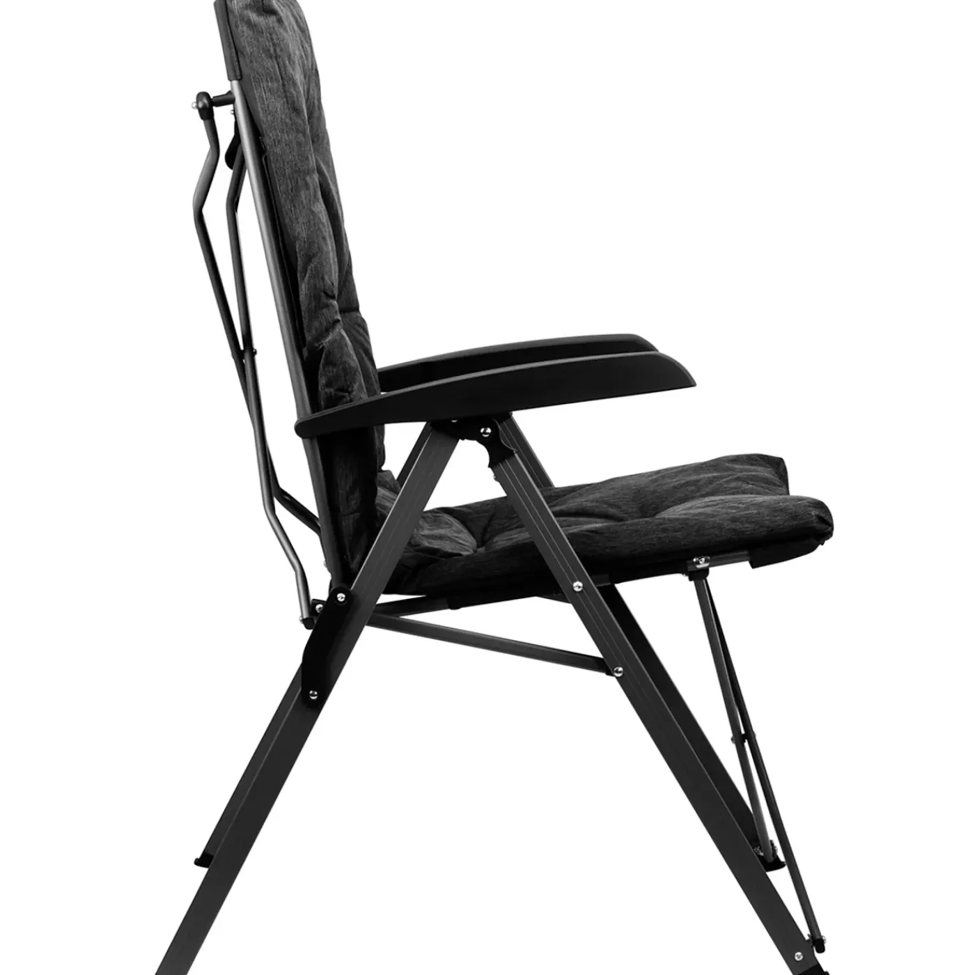 TRVLMORE Campingstoel - Inclusief Draagtas - 150 Kg - Opbergvak - Klapstoel - Zwart