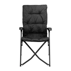 TRVLMORE Campingstoel - Inclusief Draagtas - 150 Kg - Opbergvak - Klapstoel - Zwart