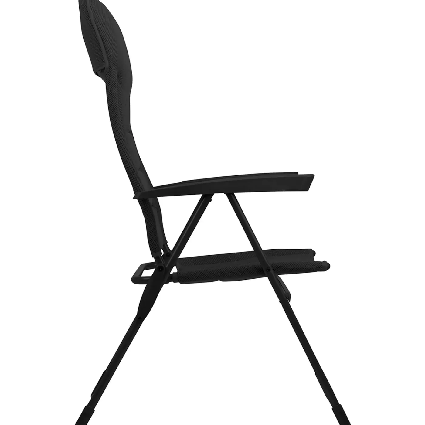 TRVLMORE Campingstoel - 7 Standen - 120 Kg - Ligstand - Inklapbaar - Zwart
