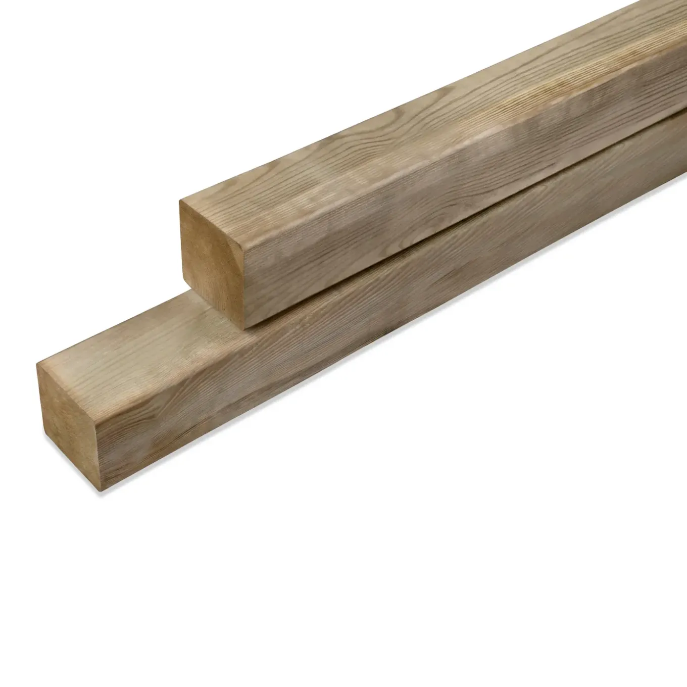 Tuinpaal Vierkant Geïmpregneerd - Grenen - 68x68mm - Lengte 270cm