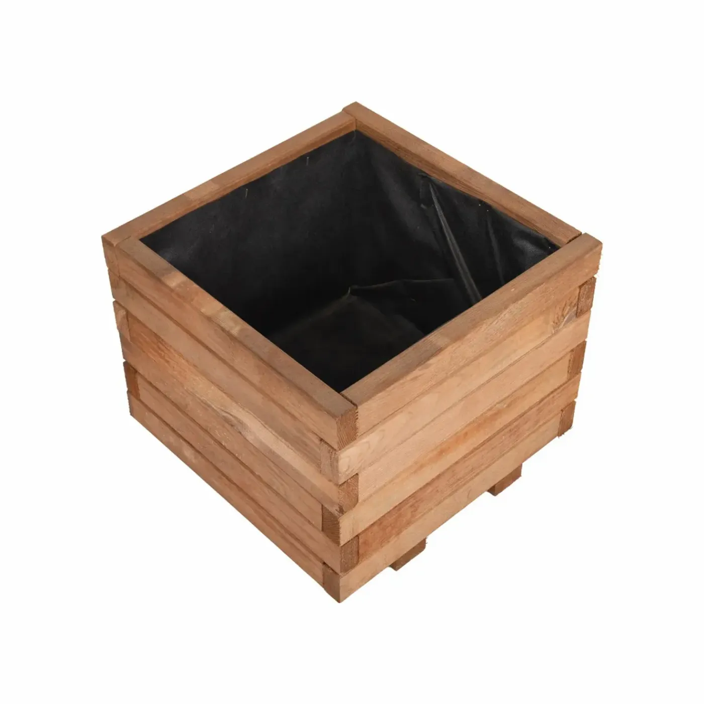 Tuintoppers Plantenbak met Worteldoek Bruin Grenen 40 x 40 cm