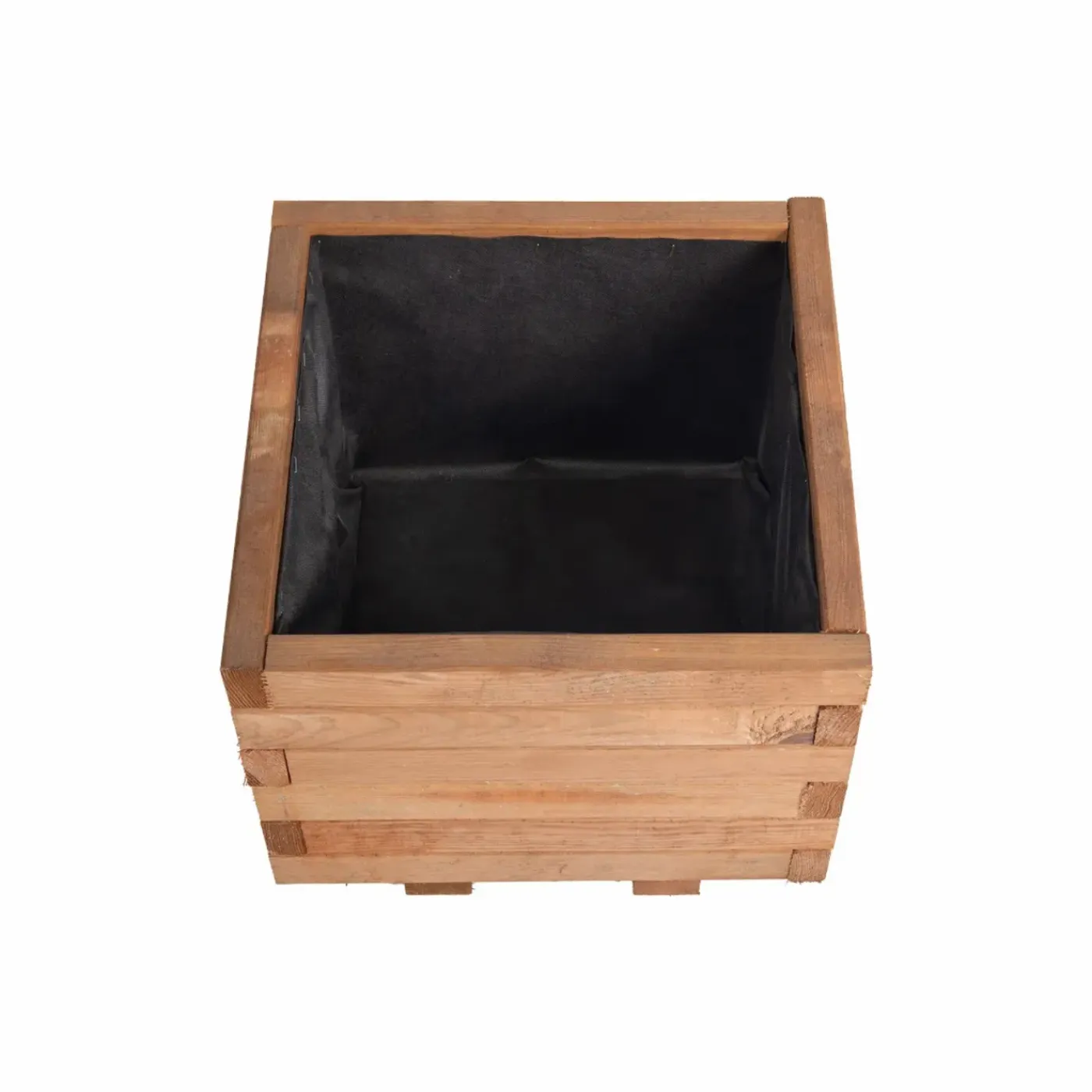 Tuintoppers Plantenbak met Worteldoek Bruin Grenen 40 x 40 cm