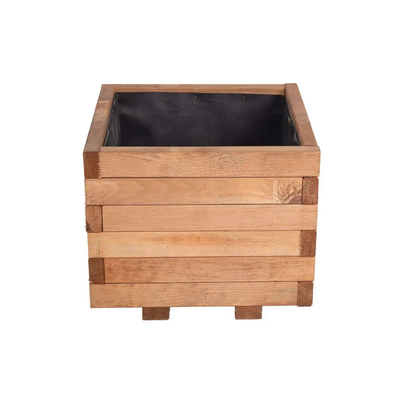 Tuintoppers Plantenbak met Worteldoek Bruin Grenen 40 x 40 cm