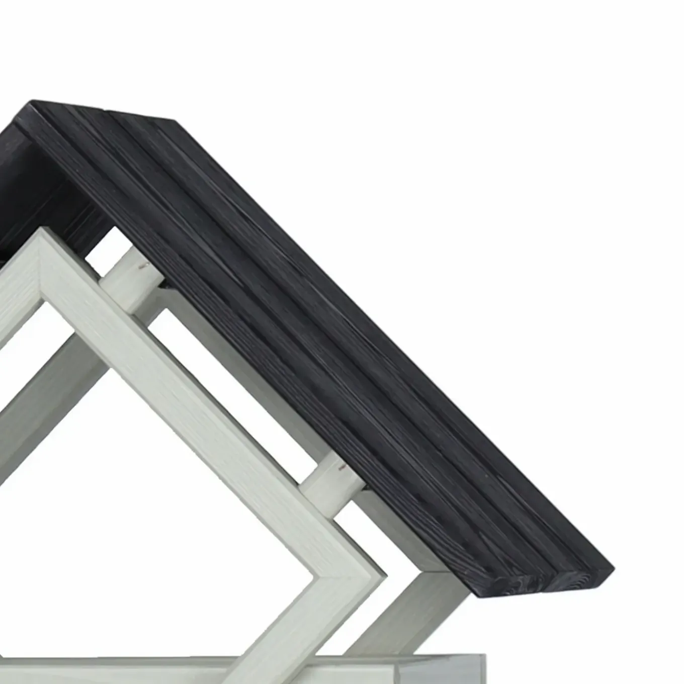 Tuintoppers Vogelvoederhuis Op Paal Met Stalen Grondpen - Ruit Design Grijs/zwart