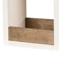 Tuintoppers Vogelvoederhuis Hangend Met Metalen Draad En Vetbol Bevestiging - White Wash/walnoot