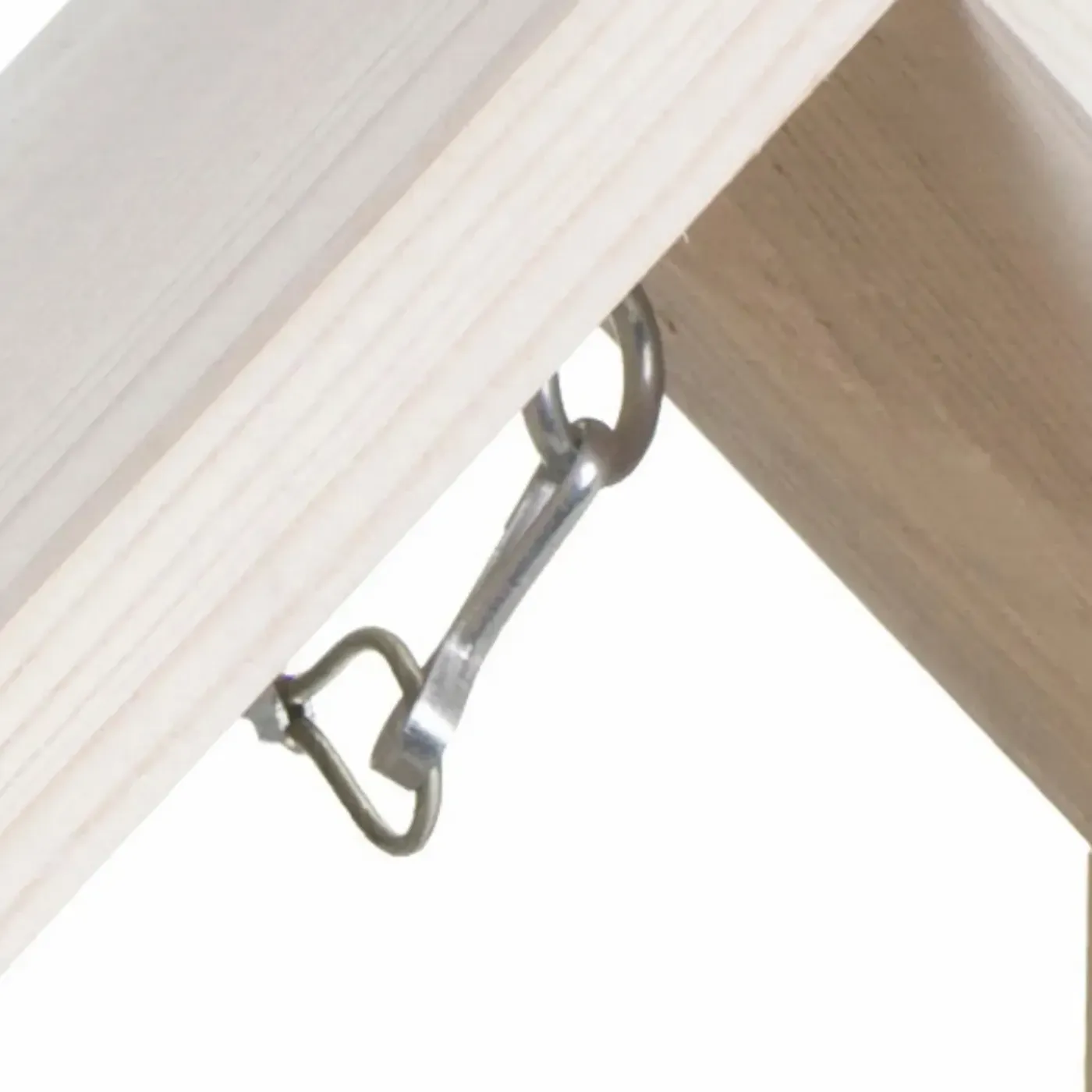 Tuintoppers Vogelvoederhuis Hangend Met Metalen Draad En Vetbol Bevestiging - White Wash/walnoot