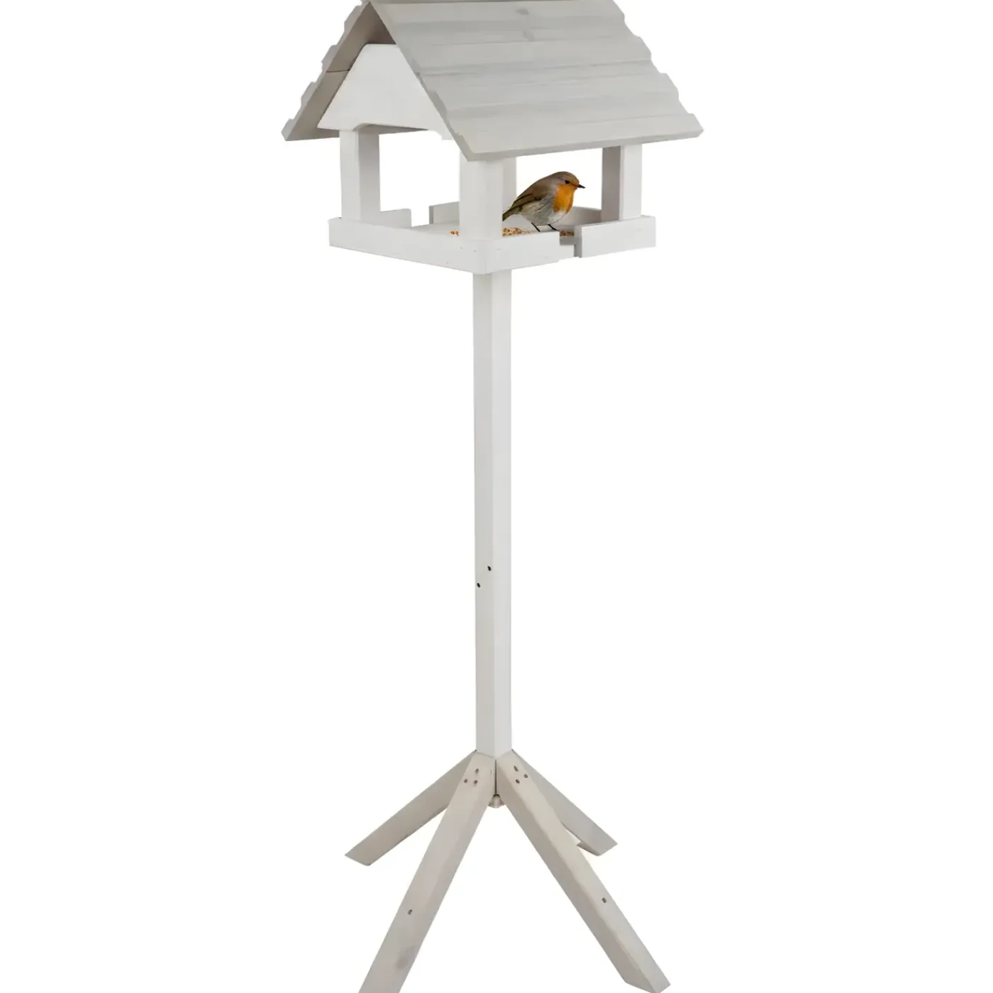 Tuintoppers Vogelvoederhuis Op Paal Grey/white Wash – Apex Design