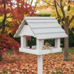 Tuintoppers Vogelvoederhuis Op Paal Grey/white Wash – Apex Design