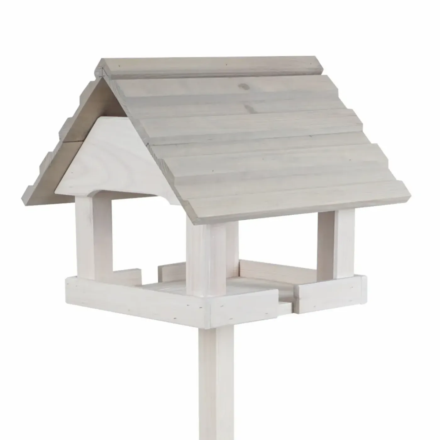 Tuintoppers Vogelvoederhuis Op Paal Grey/white Wash – Apex Design