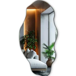 Tulup - Badkamerspiegel - Golvende Vorm Lange - 50x100 Cm - Wandspiegel