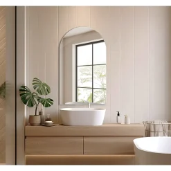 Tulup - Badkamerspiegel - Ovaal Afgesneden - 60x100 Cm - Wandspiegel