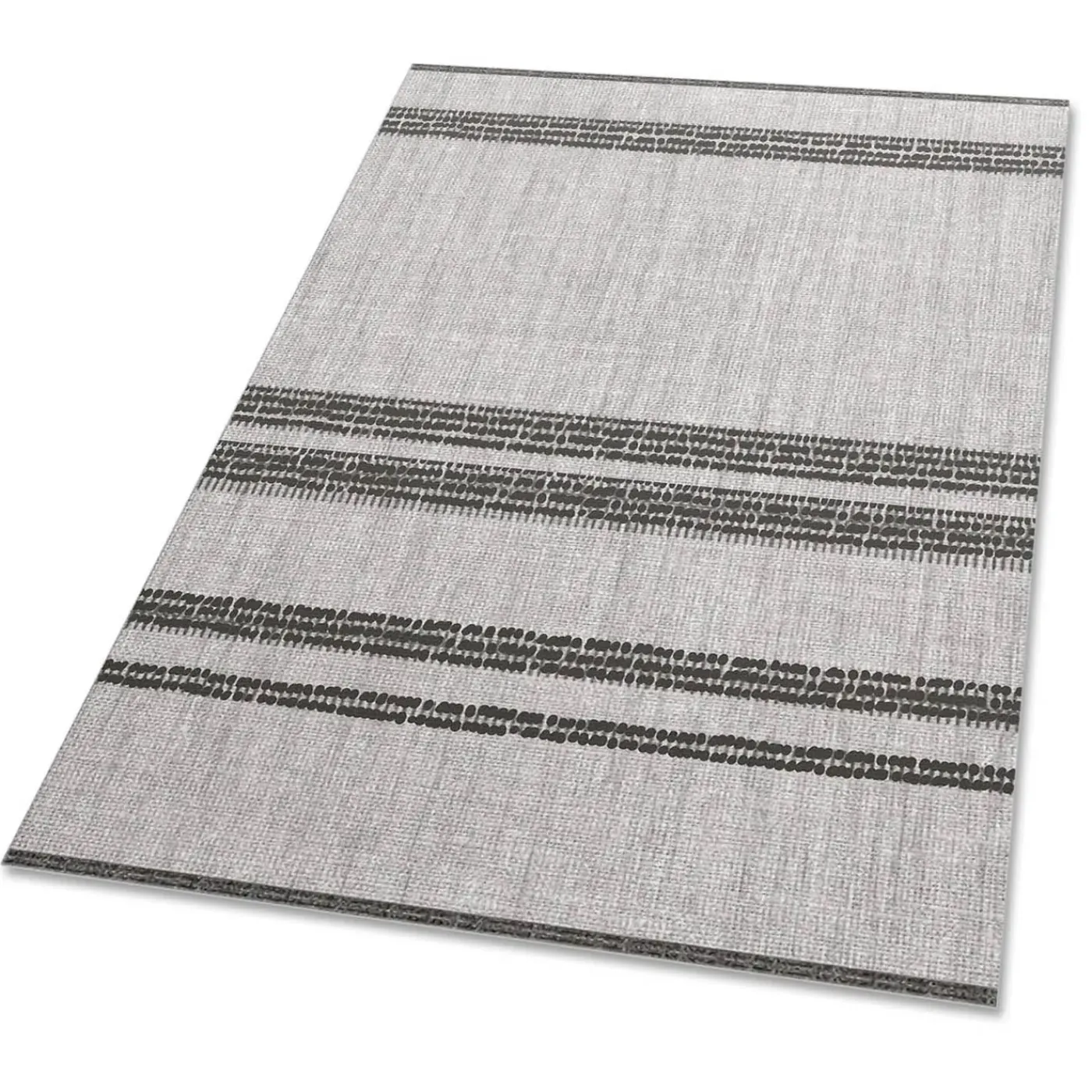 Tulup - Buitenkleed Balkon - Grijze Lijnen - Rood - 60x90 Cm - Tapijt Voor Buiten