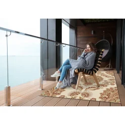 Tulup - Buitenkleed Balkon - Paisley-patroon - Rood - 60x90 Cm - Tapijt Voor Buiten