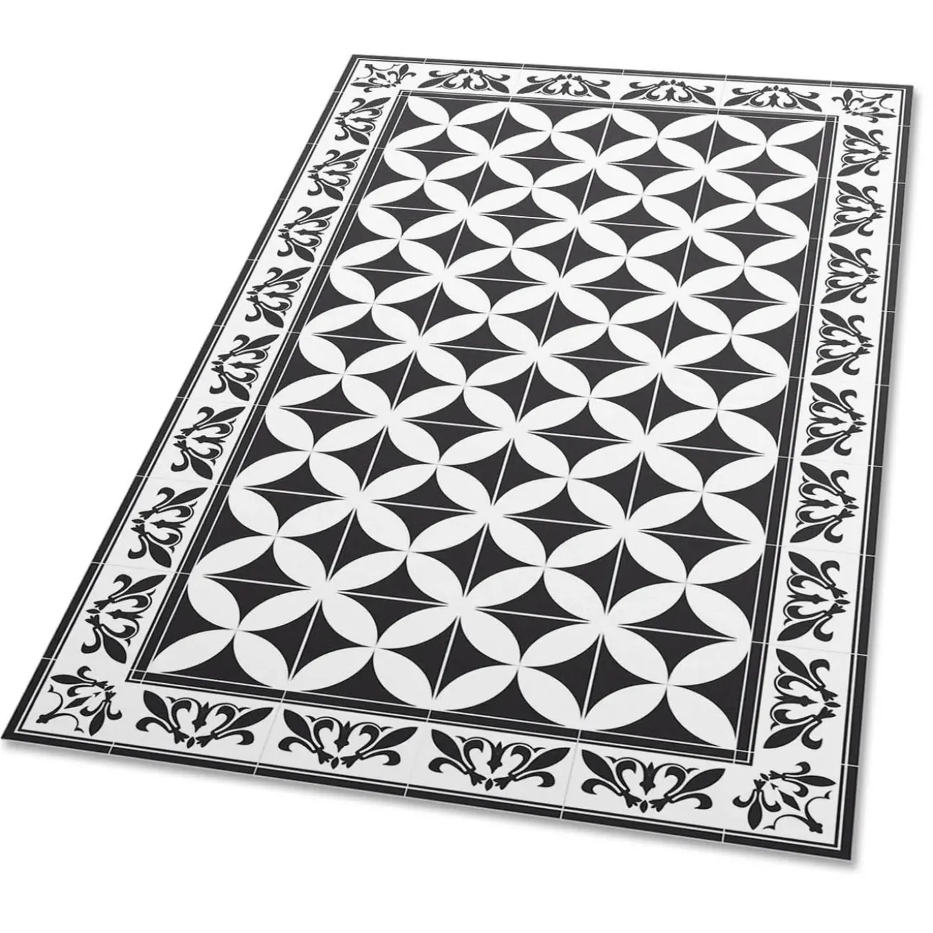 Tulup - Buitenkleed - Spaanse Tegels - Grijs - 60x90 Cm - Tapijt Terras Buiten