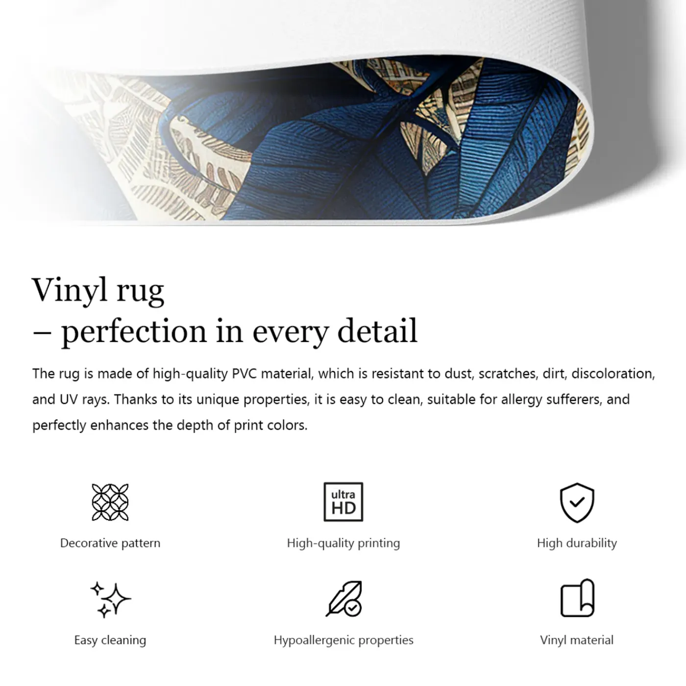 Tulup - Buitenkleed - Vintage Paisley - Blauw - 60x90 Cm - Tapijt Terras Buiten