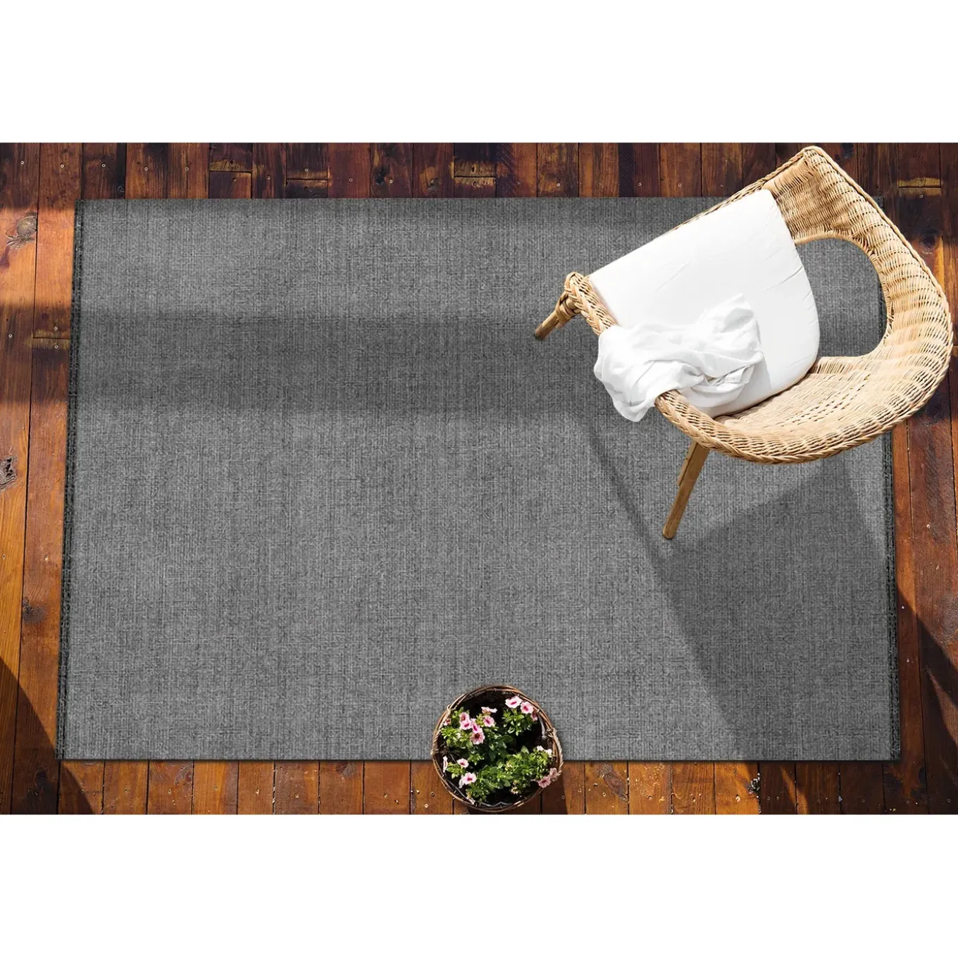 Tulup - Buiten Tapijt - Lichte Steen - Wit - 60x90 Cm - Tuinkleed