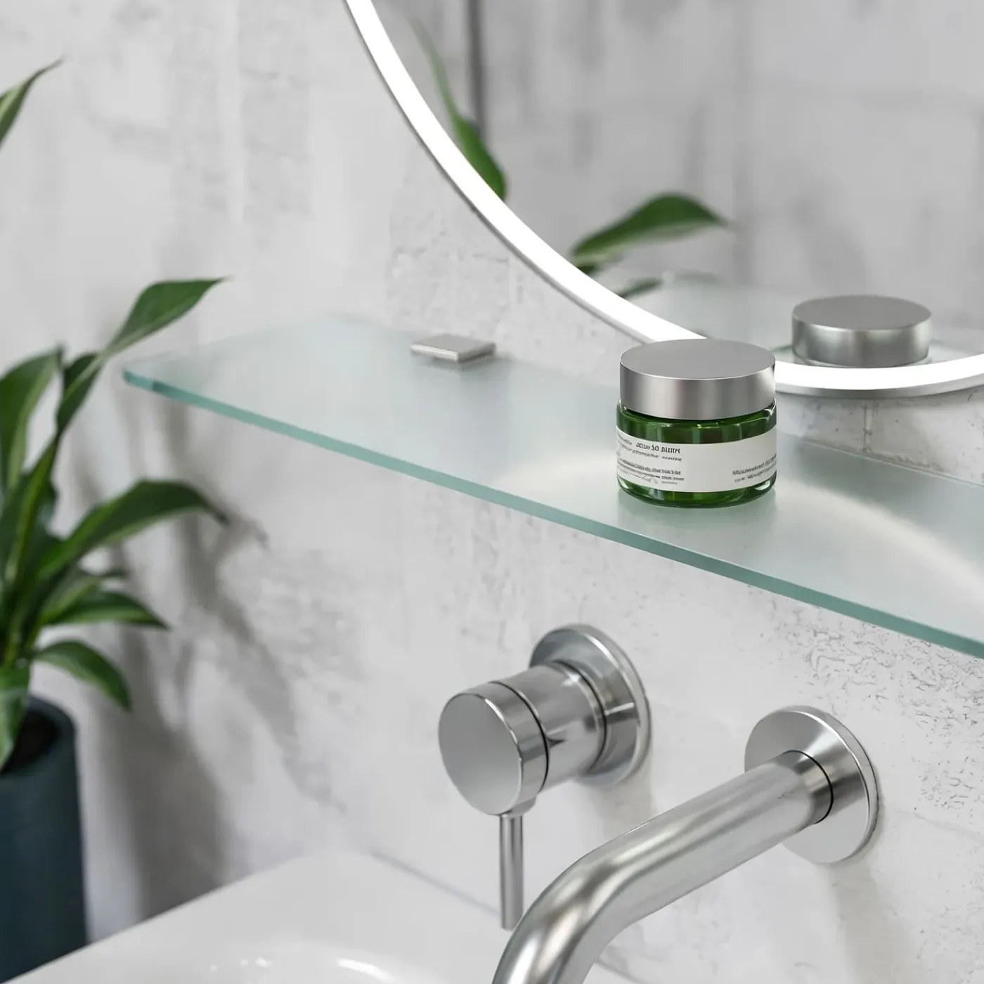 Tulup - Design Glazen Planchet Voor Toilet Mit Melkglas Effect - Halfitransparant - 100x13 Cm