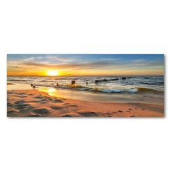 Tulup - Foto In Glas - Zonsondergang - Oranje - 125x50 Cm - Schilderij Op Glas