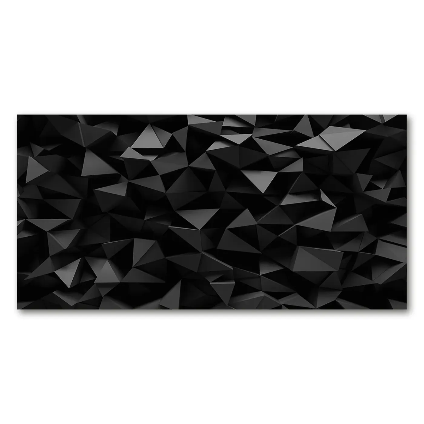 Tulup - Glas Foto - 3d-abstractie - Zwart - 140x70 Cm - Schilderij Op Glas