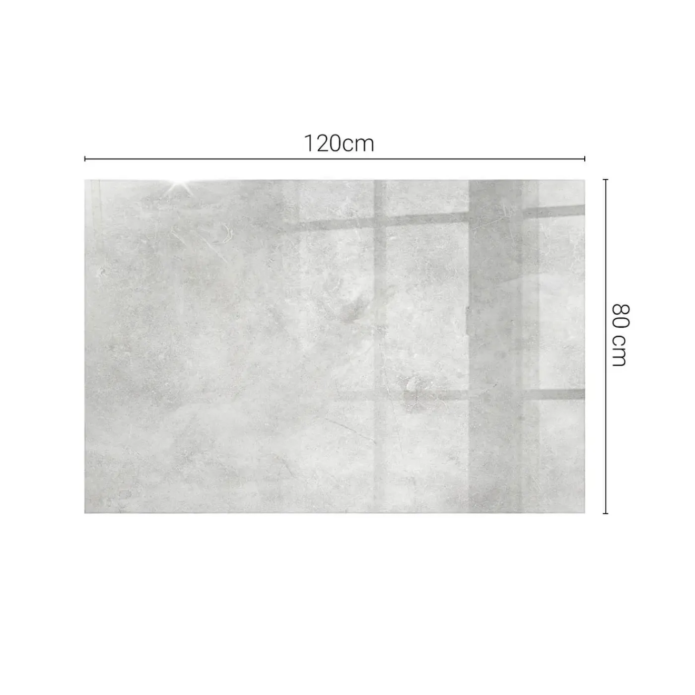 Tulup - Glasplaat - Rechthoek - Bruin - 120x80 Cm - Glazen Tafelblad - Eettafel