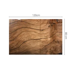 Tulup - Glasplaat - Rechthoek - Zwart - 120x80 Cm - Glazen Tafelblad - Eettafel