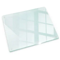 Tulup - Glas Snijplank - Rechthoek - Transparant - 60x52 Cm - Dienblad Antislip - Broodplank