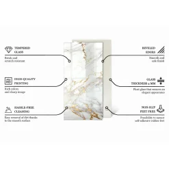 Tulup - Glazen Eettafel - Ronde - Zwart - 120x60 Cm - Glazen Tafelblad - Bureaublad