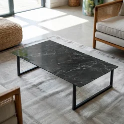 Tulup - Glazen Eettafel - Ronde - Zwart - 120x60 Cm - Glazen Tafelblad - Bureaublad