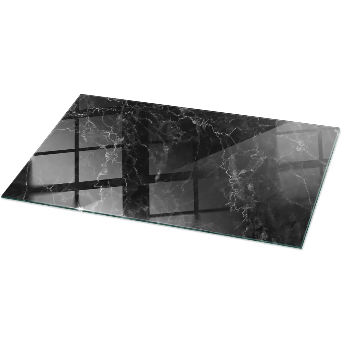 Tulup - Glazen Eettafel - Ronde - Zwart - 120x60 Cm - Glazen Tafelblad - Bureaublad