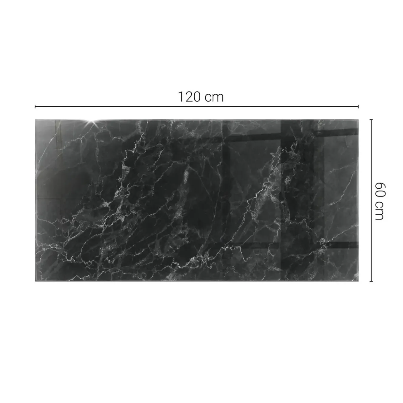 Tulup - Glazen Eettafel - Ronde - Zwart - 120x60 Cm - Glazen Tafelblad - Bureaublad
