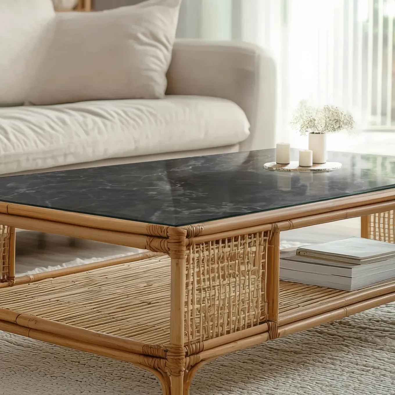 Tulup - Glazen Eettafel - Ronde - Zwart - 120x60 Cm - Glazen Tafelblad - Bureaublad