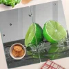 Tulup - Glazen Snijplankenset - Kalk In Water - Groente - 2 St 30x52 Cm - Keukenbenodigdheden