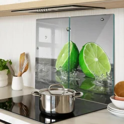 Tulup - Glazen Snijplankenset - Kalk In Water - Groente - 2 St 30x52 Cm - Keukenbenodigdheden