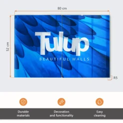 Tulup - Glazen Snijplankenset - Textuur - Zilver - 2 St 40x52 Cm - Glazen Dienblad