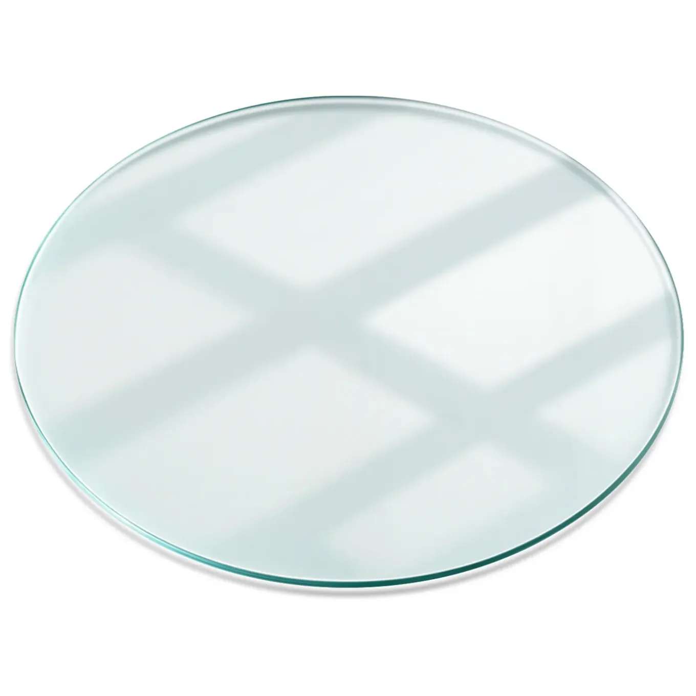 Tulup - Glazen Tafelblad - Vierkant - Transparant - 60 Cm - Glasplaat - Bureaublad