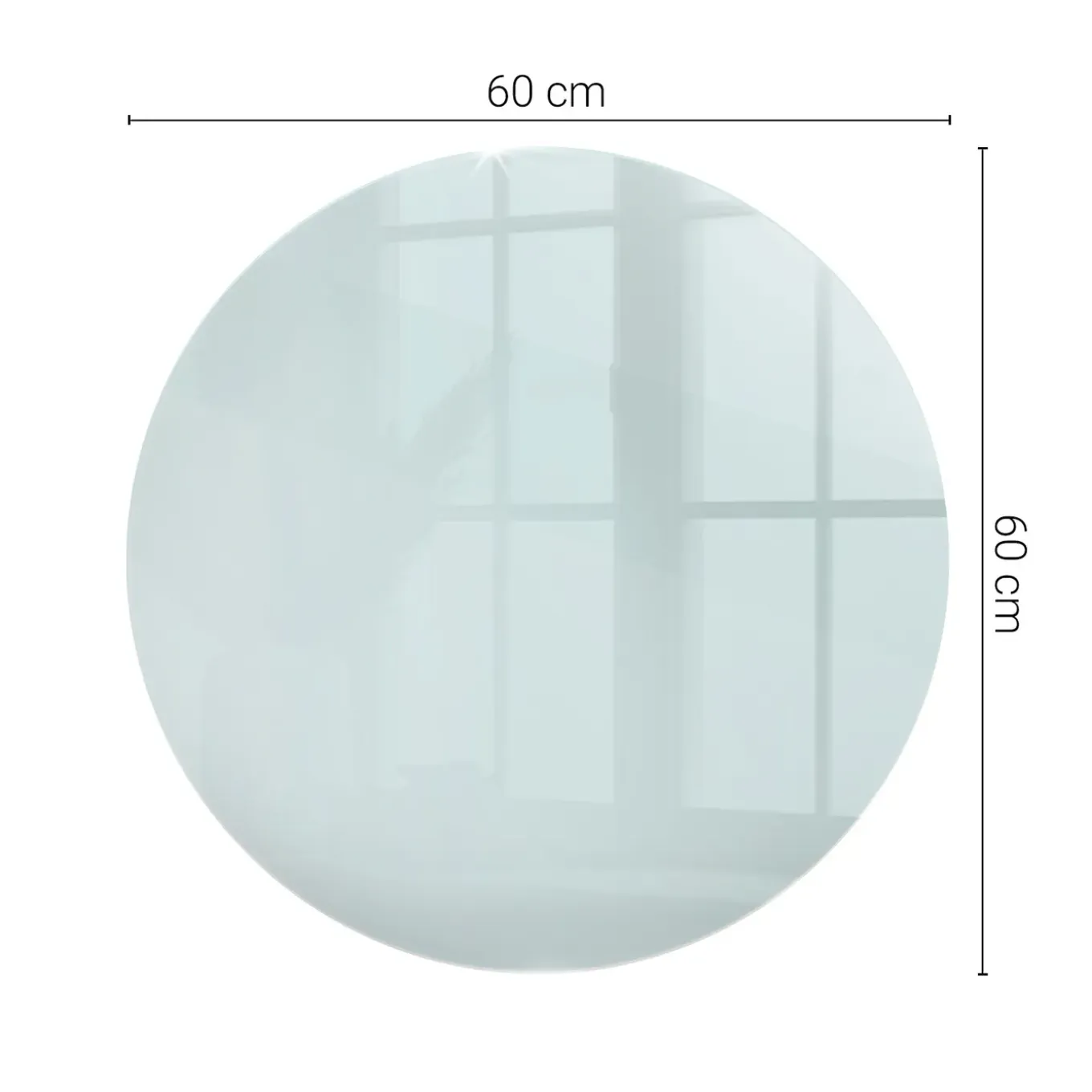 Tulup - Glazen Tafelblad - Vierkant - Transparant - 60 Cm - Glasplaat - Bureaublad