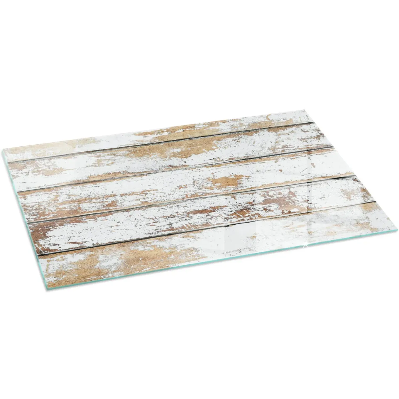 Tulup - Kachel Vloerplaat - Rechthoekig - Roestige Houten Plank - 120x60 Cm - Plaat Onder Houtkachel